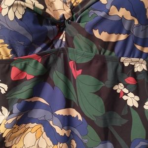 Coasral Blue colorful Swim Top